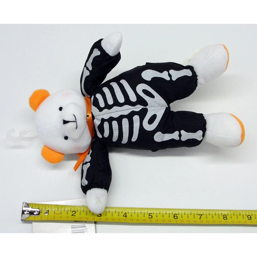 Hallmark Little Brandon Bear Halloween Skeleton Glow in the Dark Plush Toy 9 in